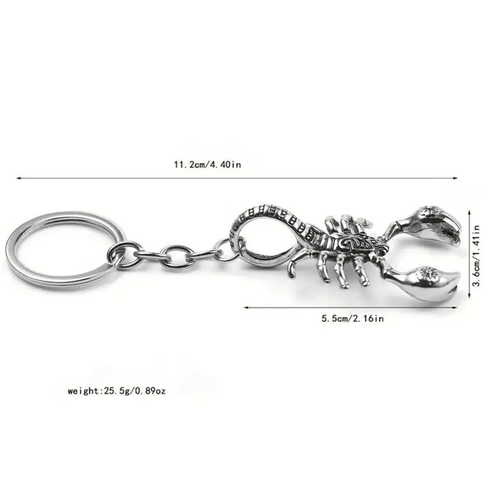 Scorpion Charm Stainless Steel Keychain Key Ring